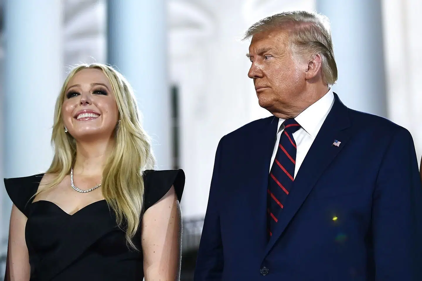 Donald Trump fotograferet med sin yngste datter Tiffany Trump. (Arkivfoto)