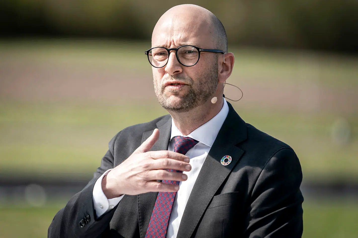Fødevarer, landbrug og fiskeriminister Rasmus Prehn under præsentation af grønt landbrugsudspil på et pressemøde på Københavns Universitet, Tåstrup Campus onsdag den 28. april 2021.. (Foto: Mads Claus Rasmussen/Ritzau Scanpix)