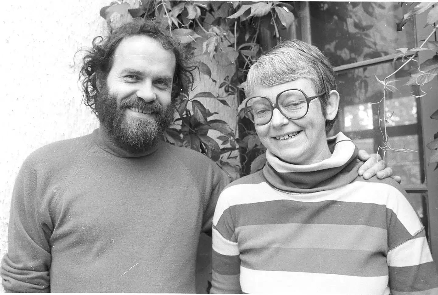 Johannes Møllehave fotograferet med sin kone Herdis, som var hans store kærlighed.