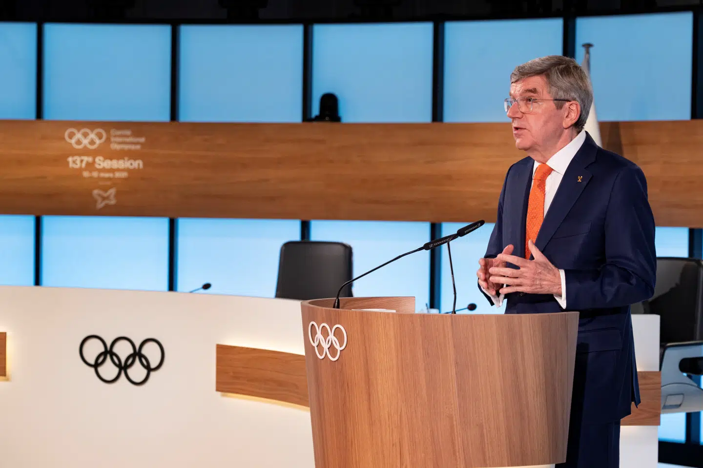 Thomas Bach ses her under en IOC-kongres sidste år. (Arkivfoto) Greg Martin/Ioc/Reuters