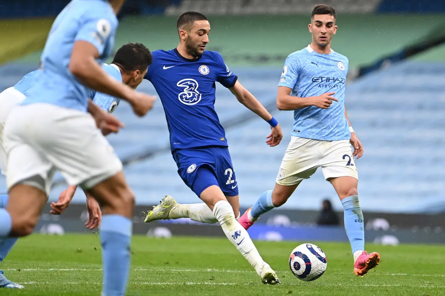 Manchester City og Chelsea mødtes i lørdags. I slutningen af maj mødes de igen - denne gang i Champions League-finalen. Shaun Botterill/Ritzau Scanpix