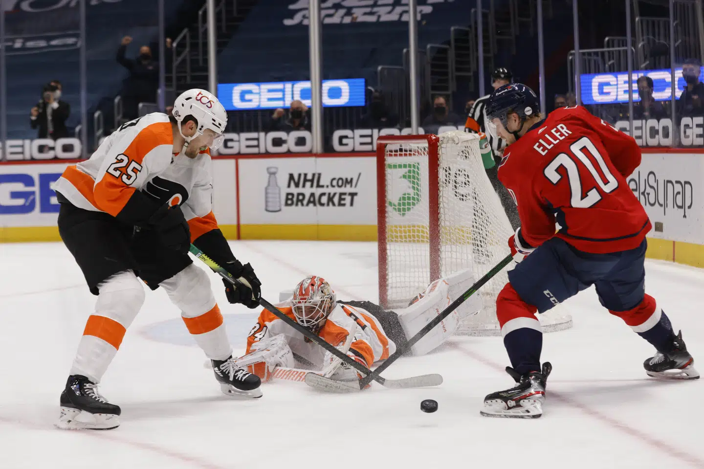 Eller var på pletten for Capitals natten til søndag dansk tid. Geoff Burke/Ritzau Scanpix