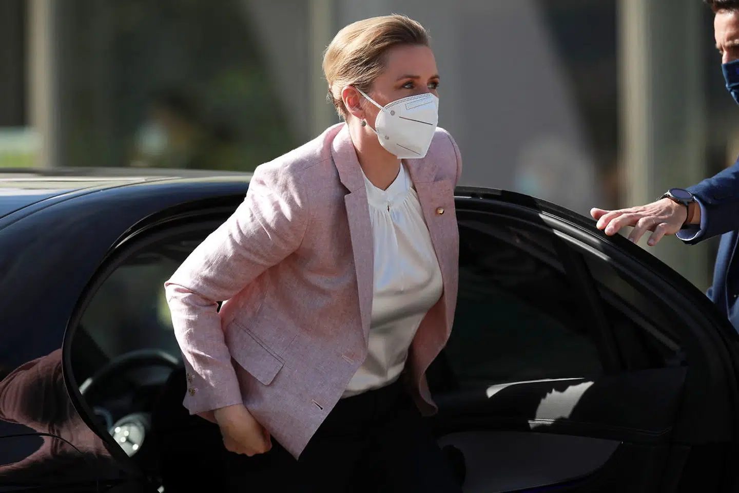 Mette Frederiksen ved Palacio de Cristal i Porto, Portugal, 8. maj 2021.