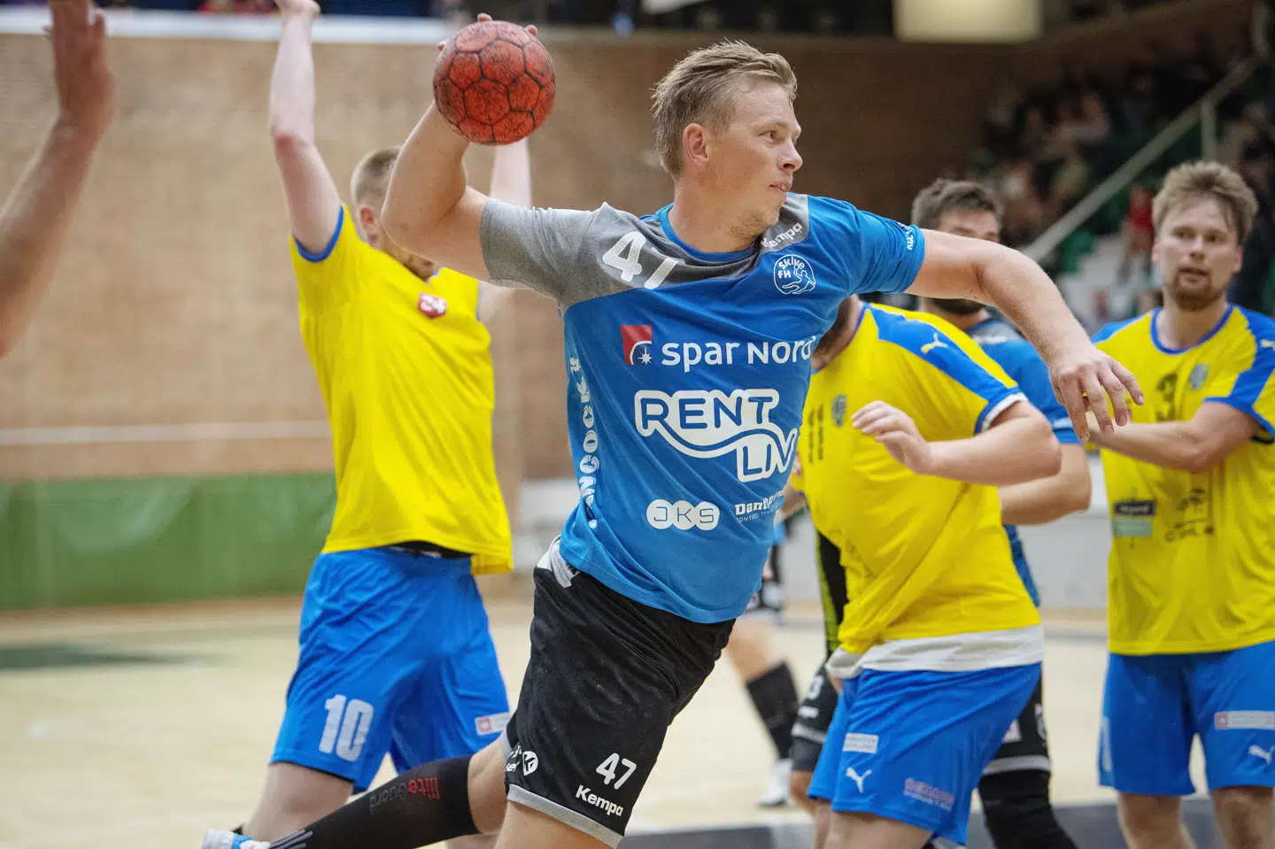 Nickolei Jensen og de øvrige Skive-spillere kan nu forberede sig til en tilværelse på øverste håndboldhylde. (Arkivfoto) Bo Amstrup/Ritzau Scanpix