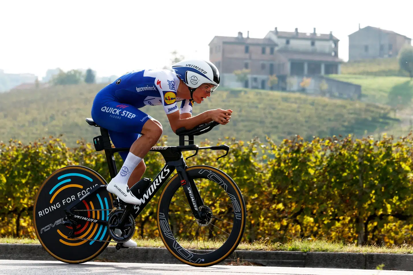 24-årige Mikkel Frølich Honoré skal køre sin tredje Giro d'Italia i træk, når løbet begynder lørdag. Her ses han under en enkeltstart i 2020-udgaven. (Arkivfoto.) Luca Bettini/Ritzau Scanpix