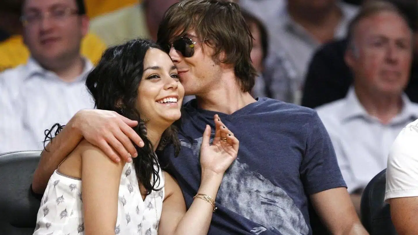 Arkivfoto af Zac Efron og Vanessa Hudgens.