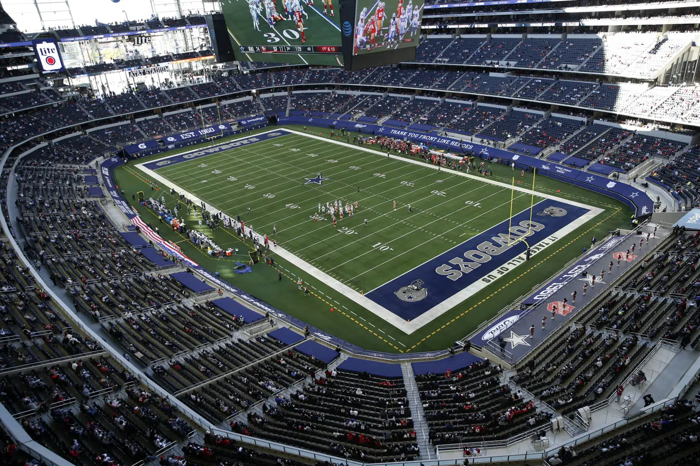 Syv ud af de ti mest værdifulde sportshold i verden er amerikanske. Dallas Cowboys topper listen. (Arkivfoto) Roger Steinman/Ritzau Scanpix