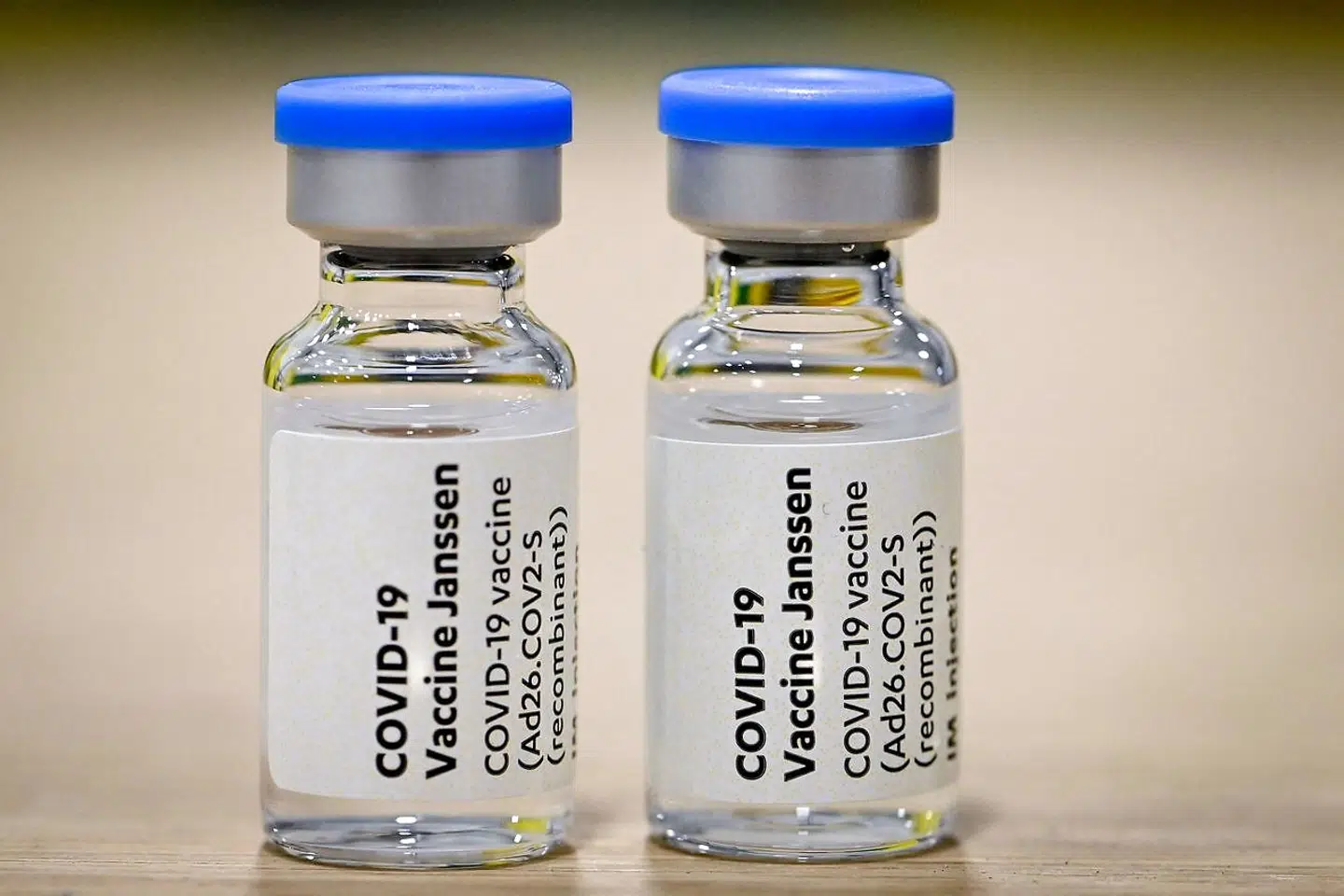 Vaccinen fra Johnson & Johnson er ude af det danske vaccinationsprogram sammen med vaccinen fra AstraZeneca. (Photo by DIRK WAEM / BELGA / AFP) / Belgium OUT