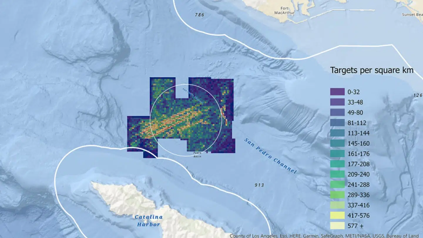 Videnskabsfolkene har lavet dette kort over de seneste fund på havbunden af tønder, der måske har indeholdt DDT.