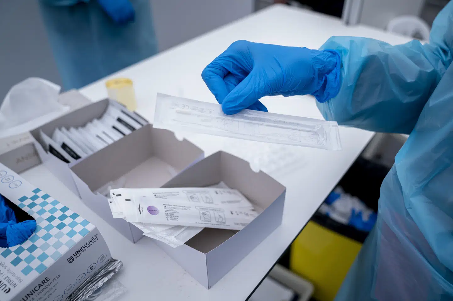 Det er uvist, om hjemmetest i fremtiden kan inkluderes i coronapasset og indgå i myndighedernes smitteovervågning. (Arkivfoto) Liselotte Sabroe/Ritzau Scanpix