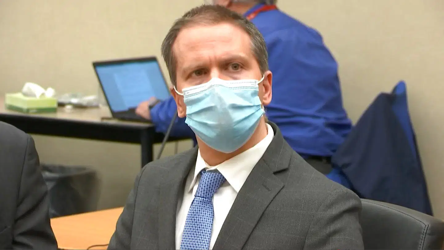 Derek Chauvin i forbindelse med retssagen.