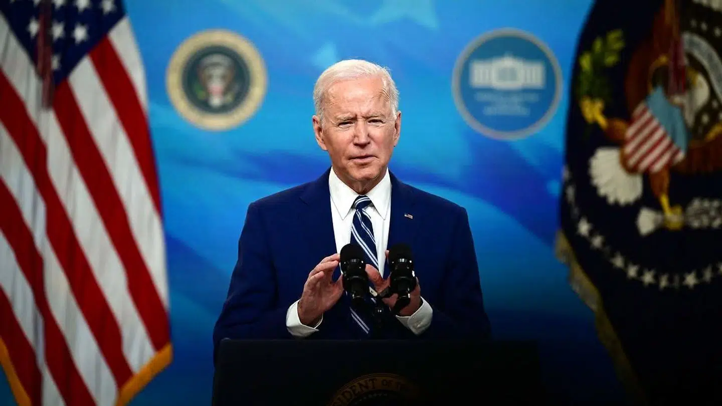 Joe Biden ved talerstolen.