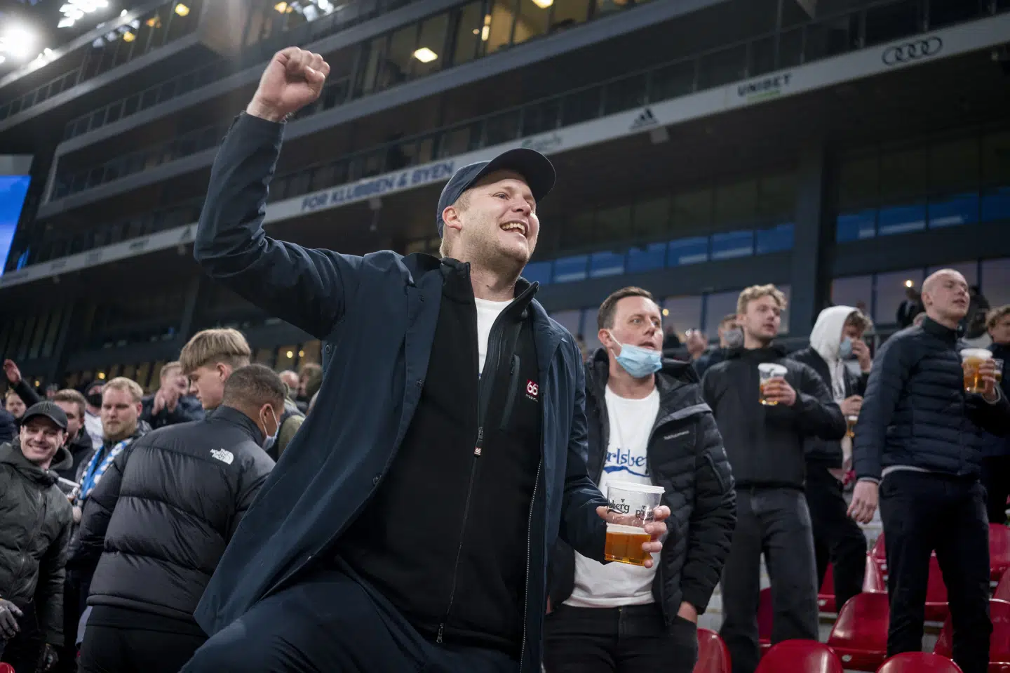 Tilskuerne var tilbage i Parken mandag, da FCK vandt 3-2 hjemme over AGF. Liselotte Sabroe/Ritzau Scanpix