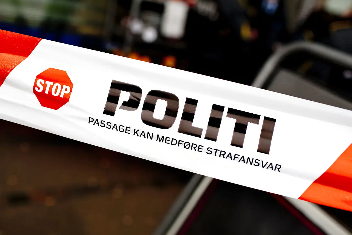 Politi. minestrimmel. Afspærring