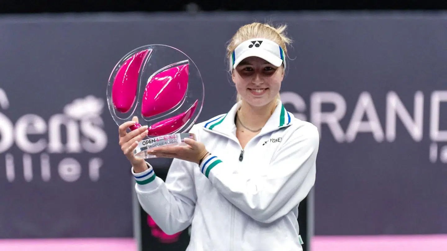 Clara Tauson, da hun i marts vandt WTA-turneringen i Lyon.