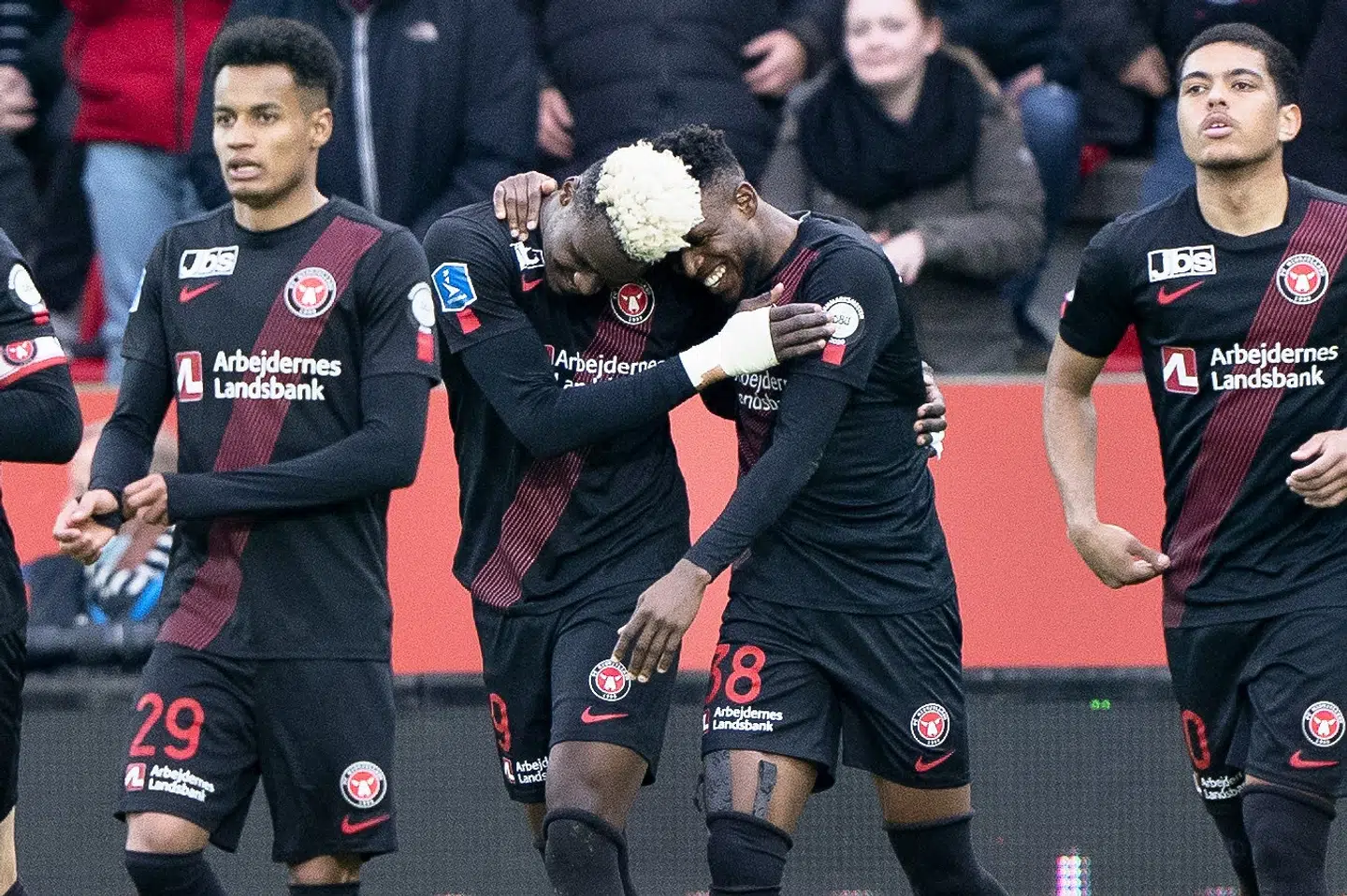 Det kører for FC Midtjyllands offensive spillere i øjeblikket. Holdet har i alt scoret 13 gange i de seneste fire kampe. Henning Bagger/Ritzau Scanpix
