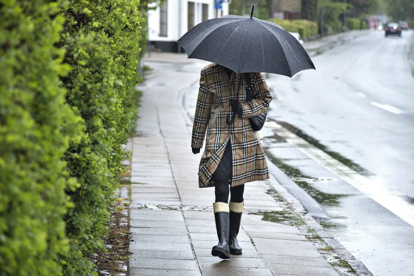 Det er med at finde paraplyen frem tirsdag og onsdag, hvor der ifølge DMI vil falde op mod 15-20 millimeter regn. (Arkivfoto) Henning Bagger/Ritzau Scanpix
