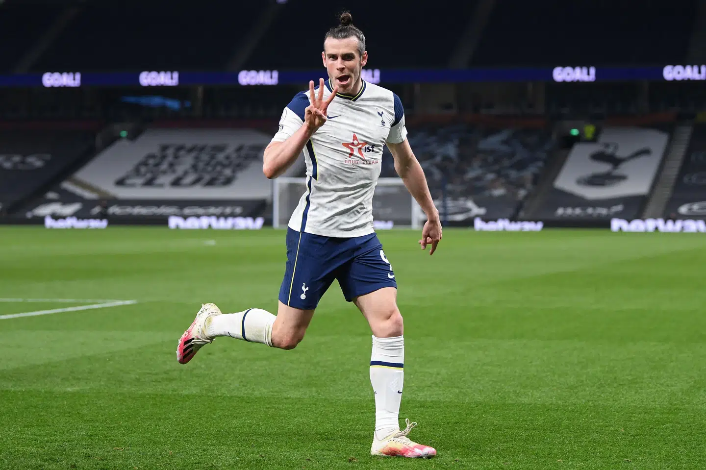 Gareth Bale scorede tre af Tottenhams fire mål mod Sheffield United. Shaun Botterill/Ritzau Scanpix