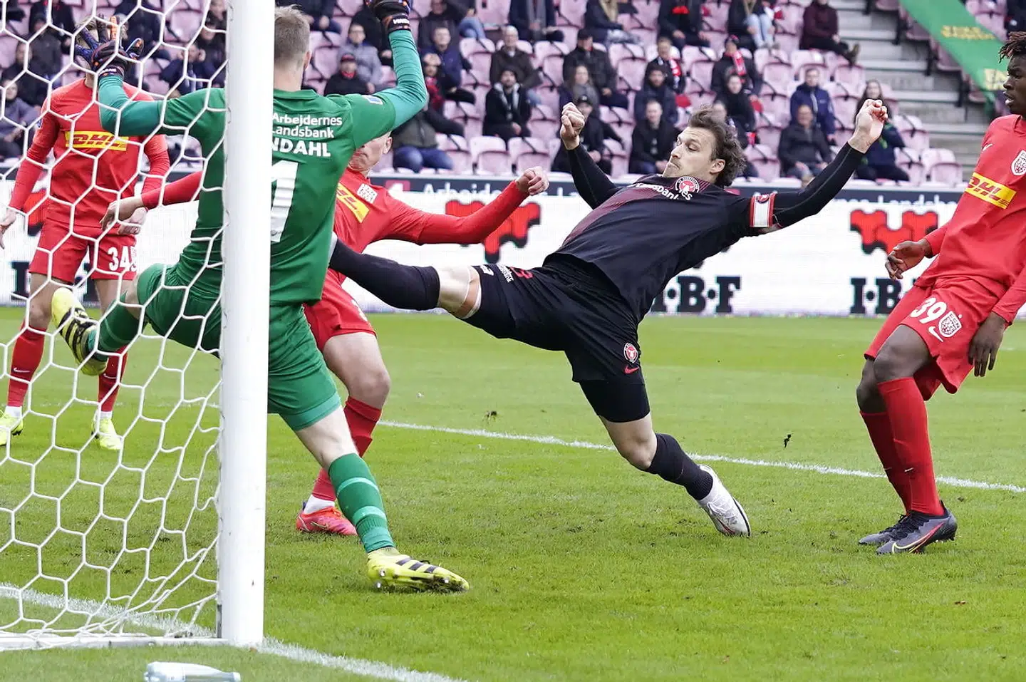 3F Superliga kampen FC Midtjylland mod FC Nordsjælland på MCH Arena i Herning, søndag 2. maj 2021.