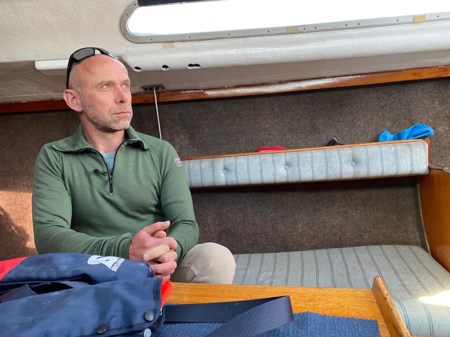 Jan Steffen i sin båd, som sønnen især har et helt specielt forhold til.