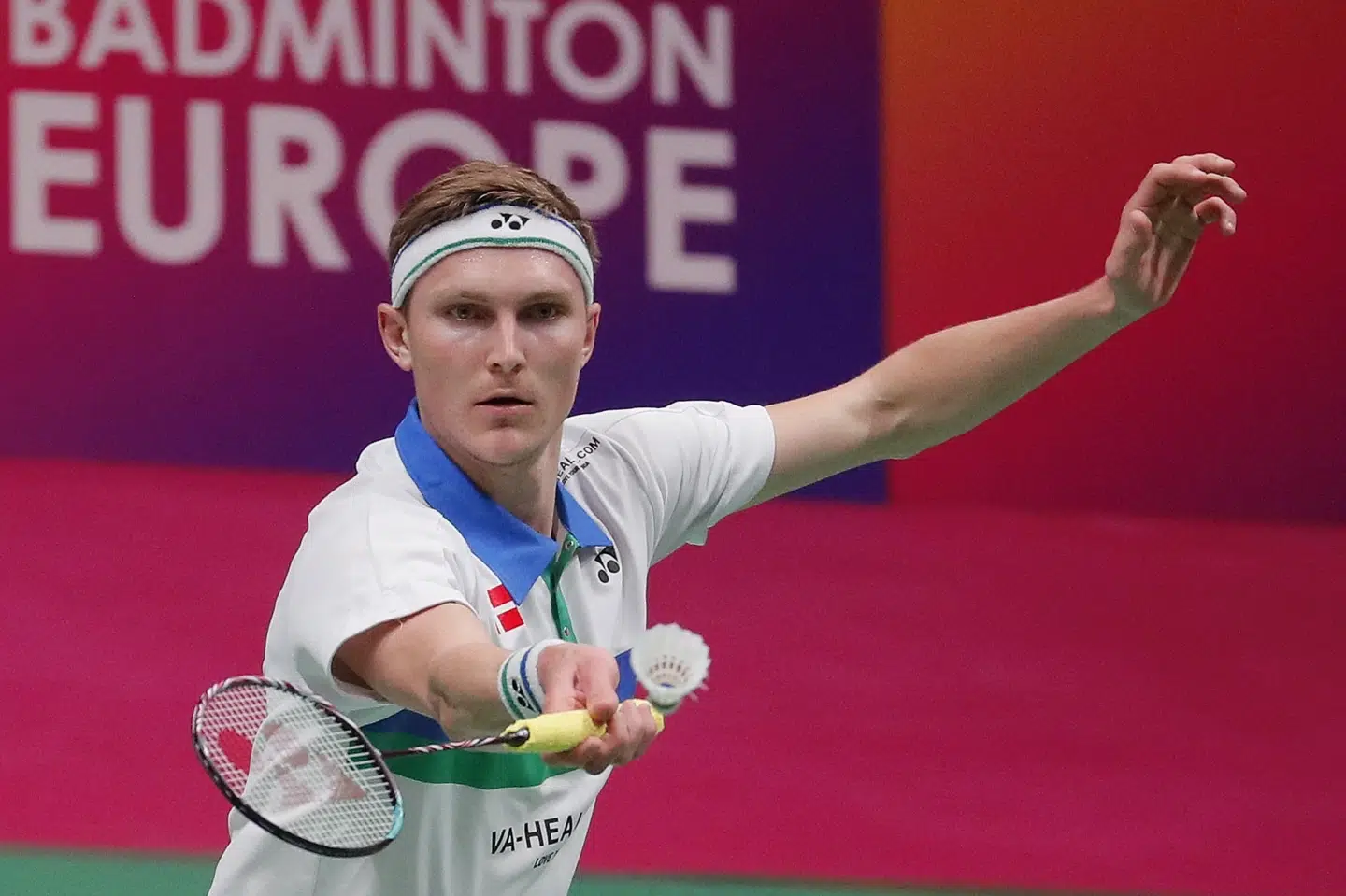 Viktor Axelsen er klar til EM-finalen i Kijev, som bliver en rent dansk duel mod Anders Antonsen. (Arkivfoto) Sergey Dolzhenko/Ritzau Scanpix