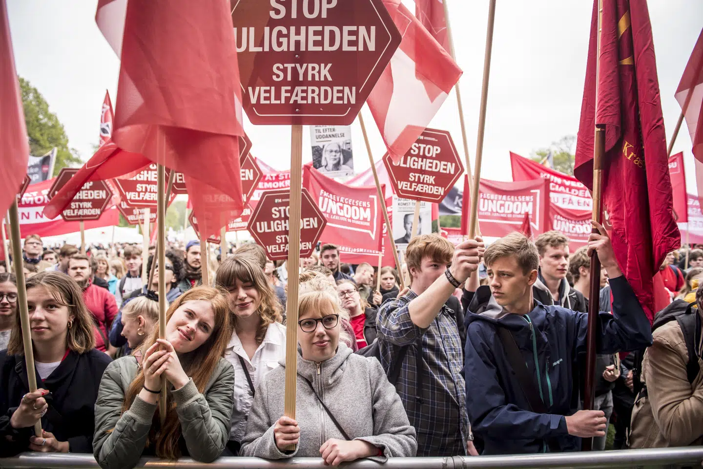 Sådan så det ud i 2019, da arbejdernes internationale kampdag blev markeret i Fælledparken i København 1. maj. I år er dagen for andet år i træk aflyst som følge af coronapandemien. Mads Claus Rasmussen/Ritzau Scanpix