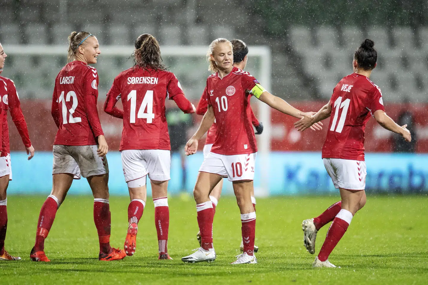 Det danske kvindelandshold skal op imod flere østeuropæiske lande ved kvalifikationen til VM. (Arkivfoto) Bo Amstrup/Ritzau Scanpix