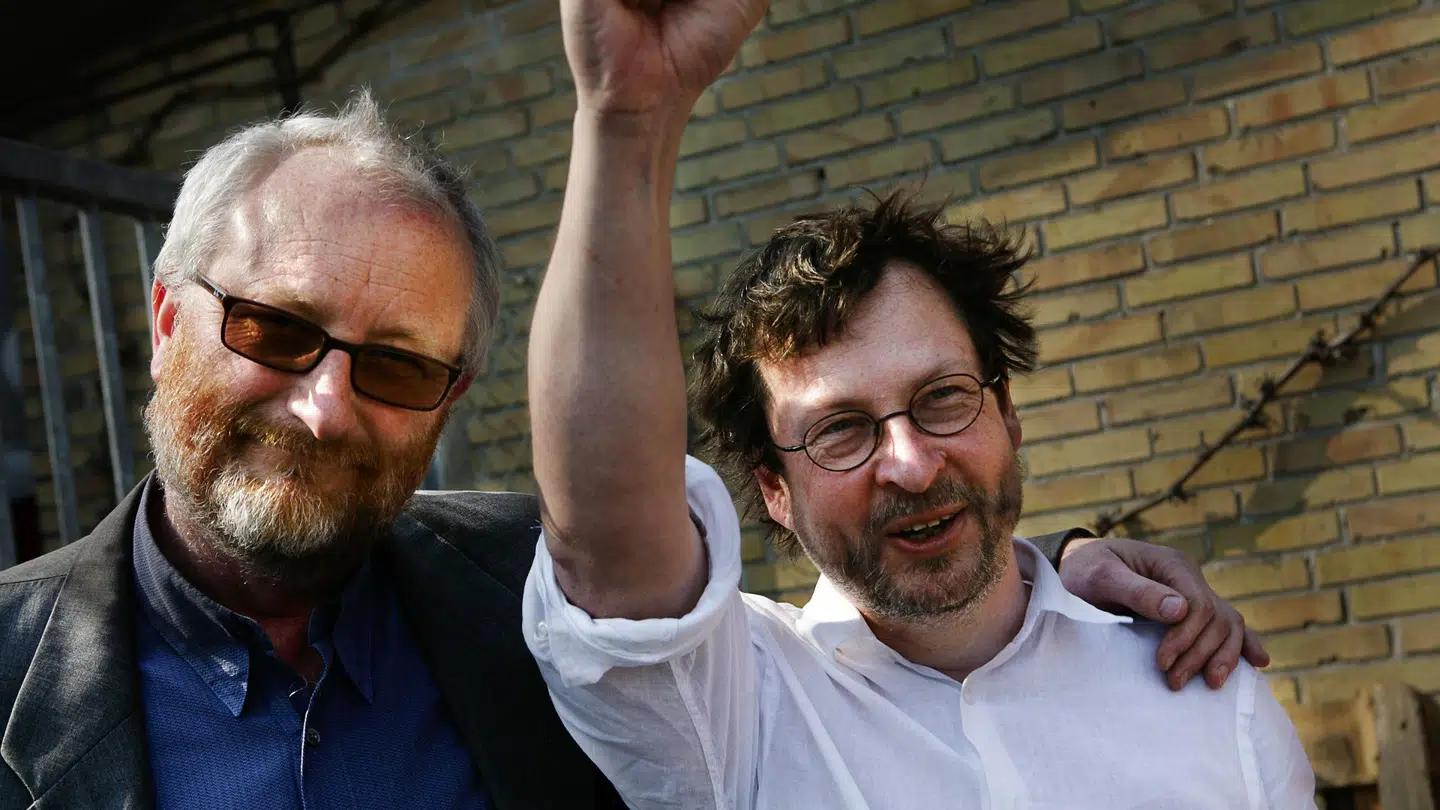 Zentropa-grundlæggerne Peter Aalbæk Jensen og Lars von Trier.