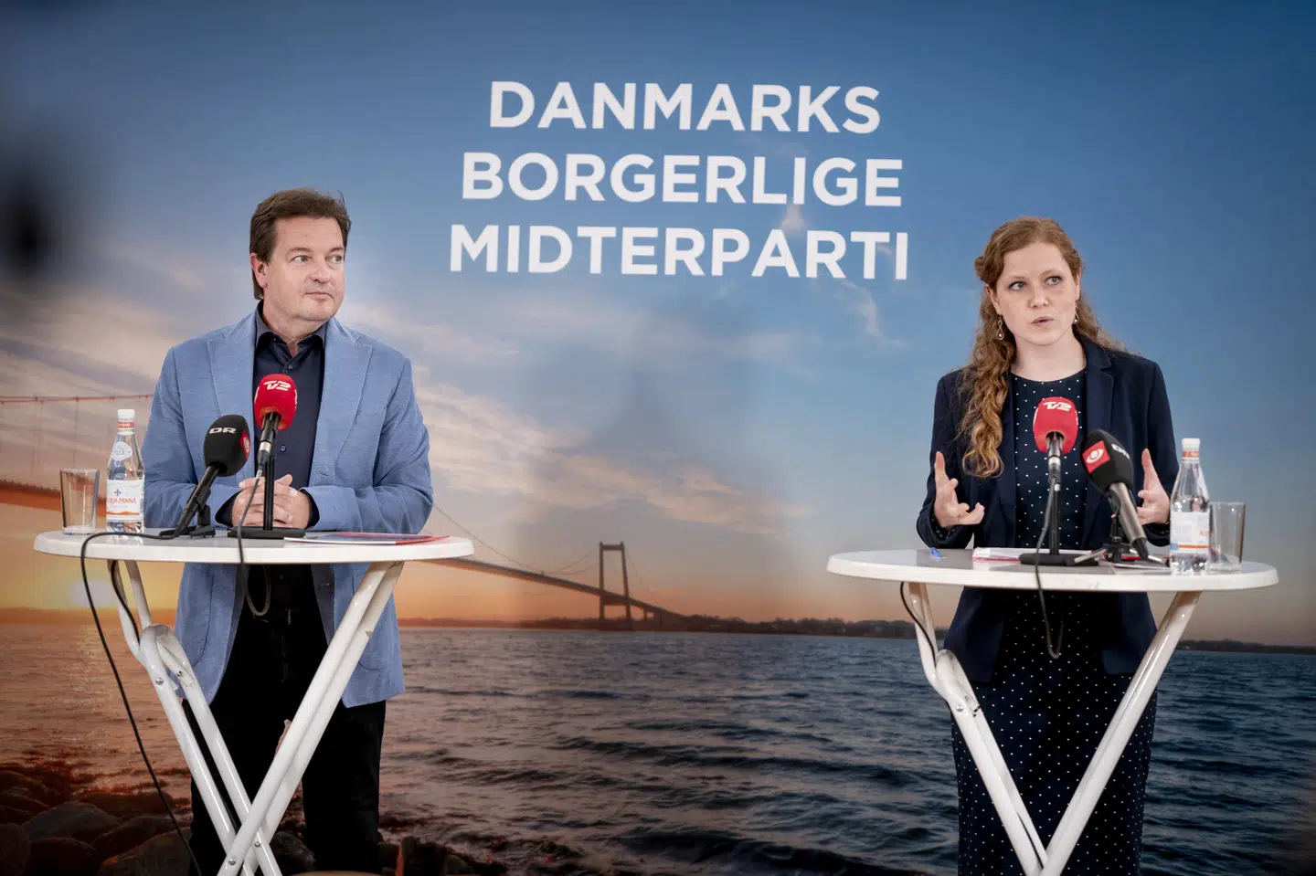 Partiformand Isabella Arendt og folketingsmedlem Jens Rohde fra Kristendemokraterne holder pressemøde i Landstingssalen på Christiansborg, hvor de præsenterer partiets nye helhedsplan. Liselotte Sabroe/Ritzau Scanpix