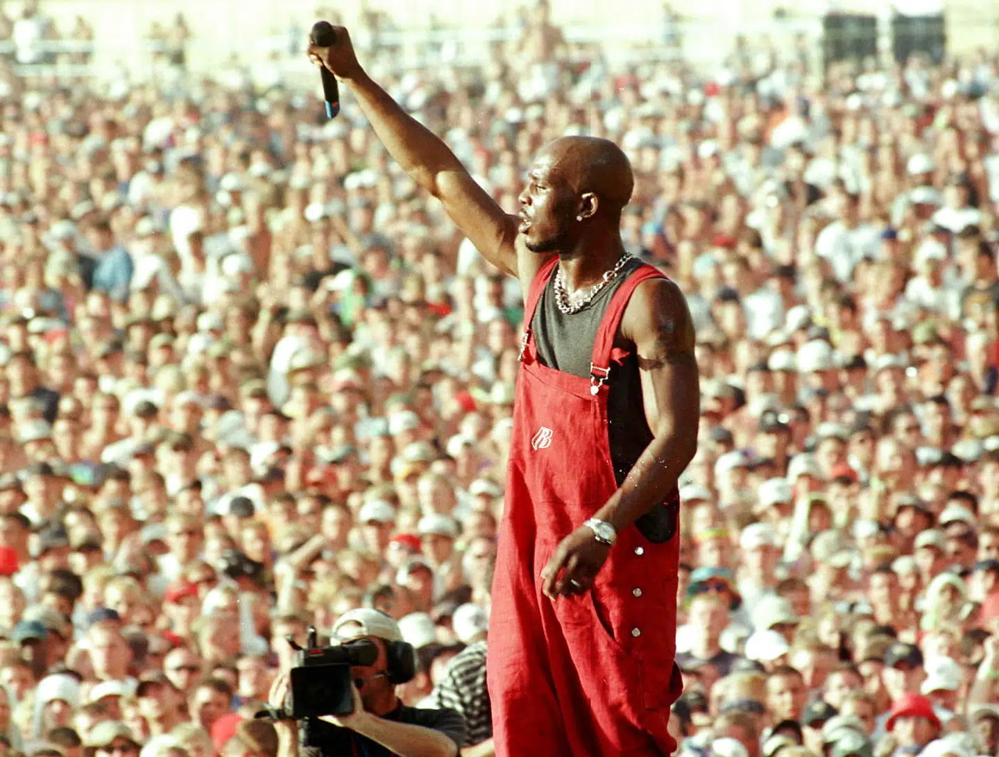 DMX afholdt store koncerter, som her på Woodstock festival i New York i 1999. Foto REUTERS/Joe Traver.