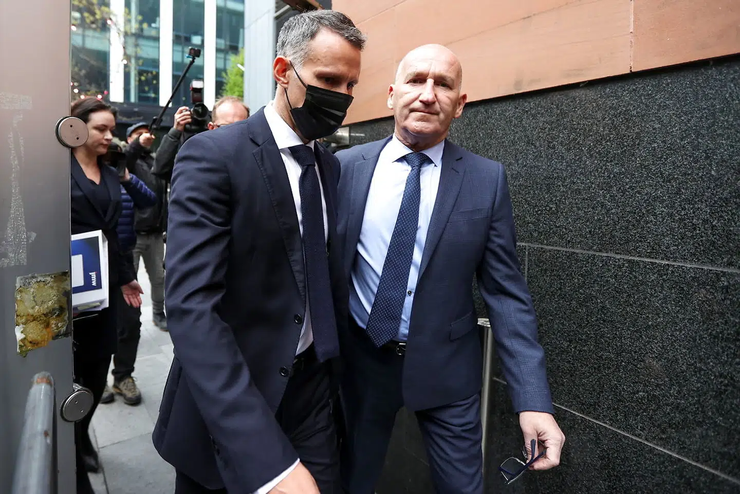 Ryan Giggs ankommer til Manchester and Salford Magistrates Court onsdag.