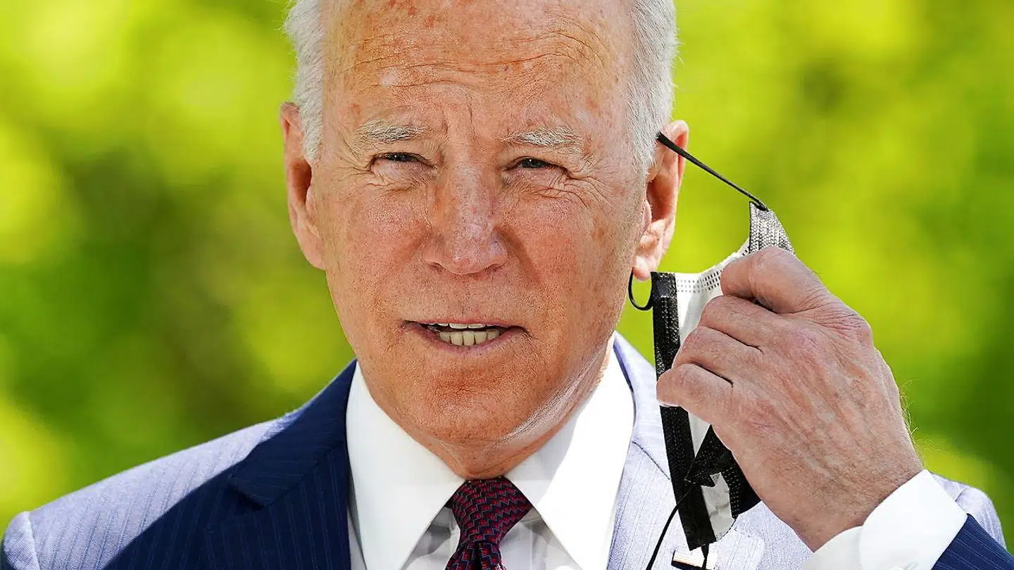 Joe Biden på dagens pressemøde.