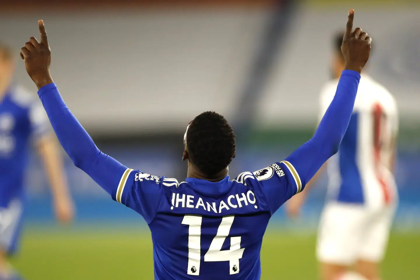 Kelechi Iheanacho var nok engang på pletten for Leicester, da holdet mandag aften besejrede Crystal Palace 2-1 i Premier League. Andrew Boyers/Ritzau Scanpix