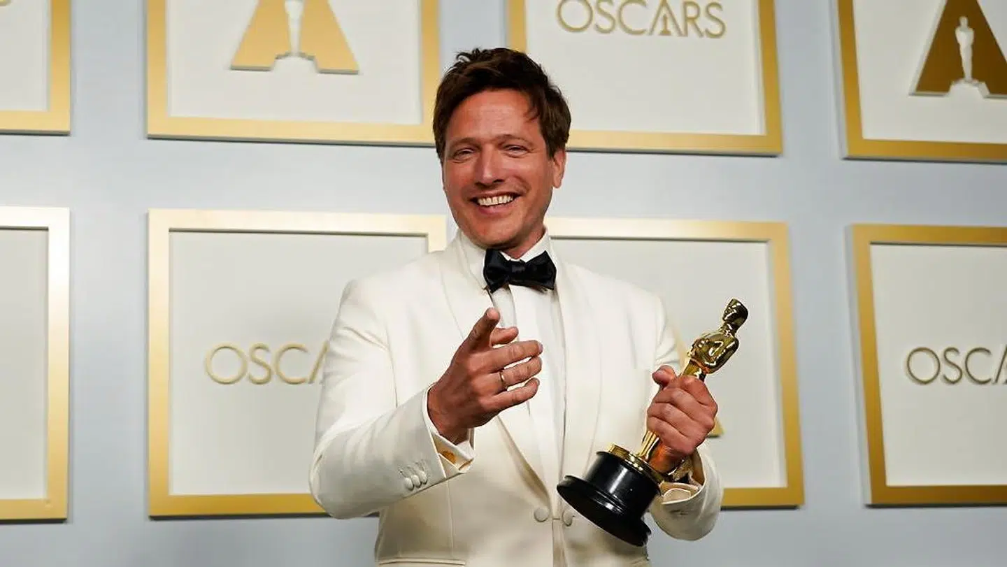 Thomas Vinterberg havde svært ved at skjule begejstringen, da han vandt en Oscar.