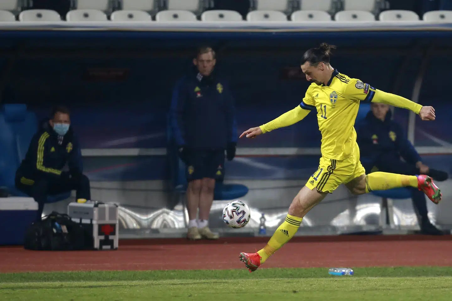 Zlatan Ibrahimovic gjorde i marts comeback på det svenske landshold. Visar Kryeziu/Ritzau Scanpix