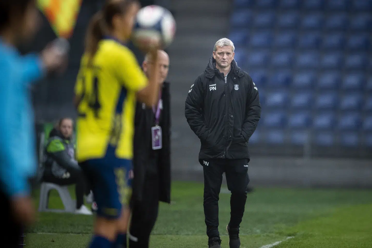 Per Nielsen ses her på sidelinjen under en Champions League-kamp i 2019. Liselotte Sabroe/Ritzau Scanpix