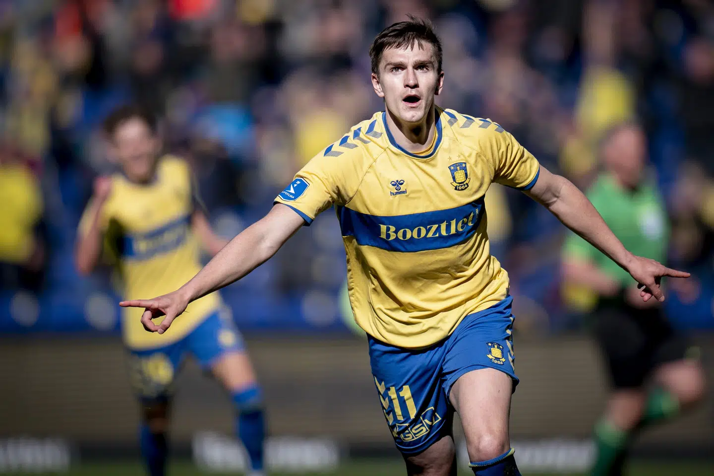 Mikael Uhre scorede til 1-0, da Brøndby slog Randers med 2-0. Liselotte Sabroe/Ritzau Scanpix