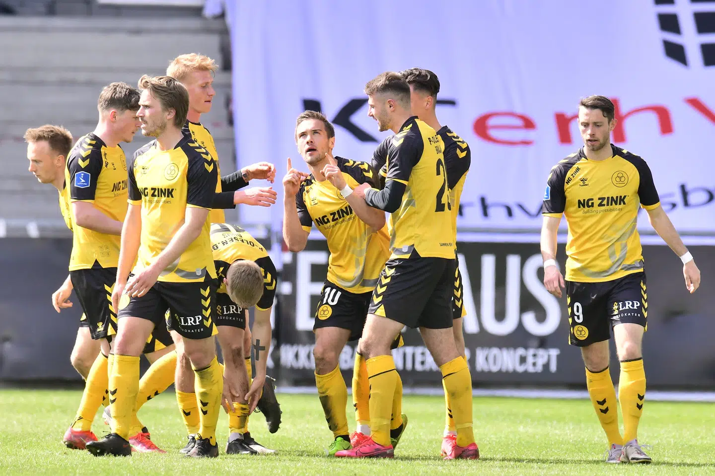 AC Horsens løb med sejren over AaB søndag eftermiddag. Bo Amstrup/Ritzau Scanpix