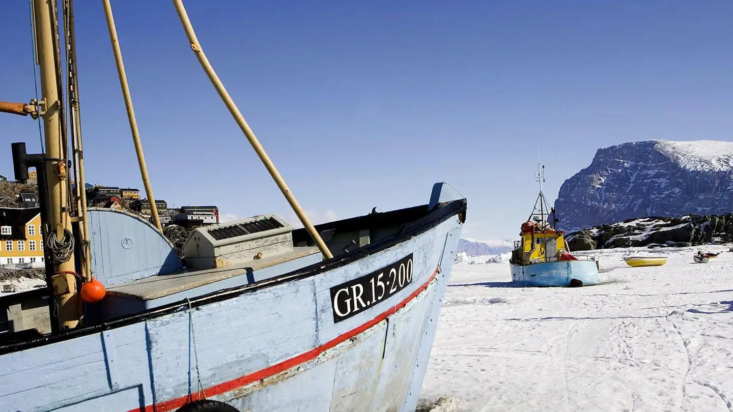 Havnen ved Uummannaq i Grønland.