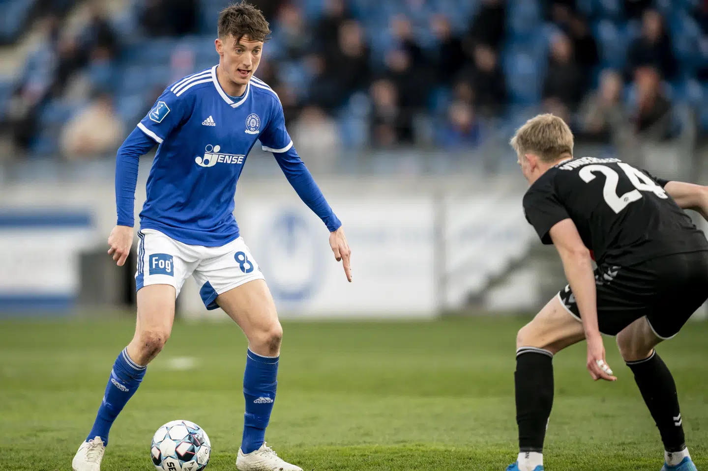 Mathias Hebo og Lyngbys overlevelseschancer led et knæk med nederlaget onsdag til Sønderjyske. Mads Claus Rasmussen/Ritzau Scanpix