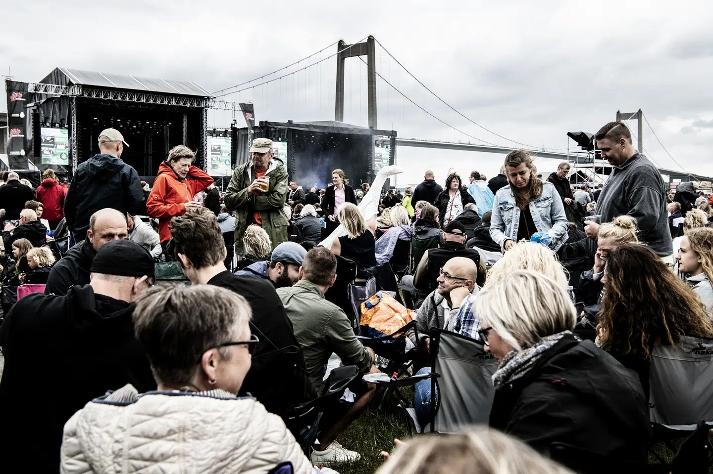 Rock Under Broen finder normalt sted i juni, som på billedet her, der er taget i 2019. I år skubbes festivalen til august. Mette Mørk/Ritzau Scanpix
