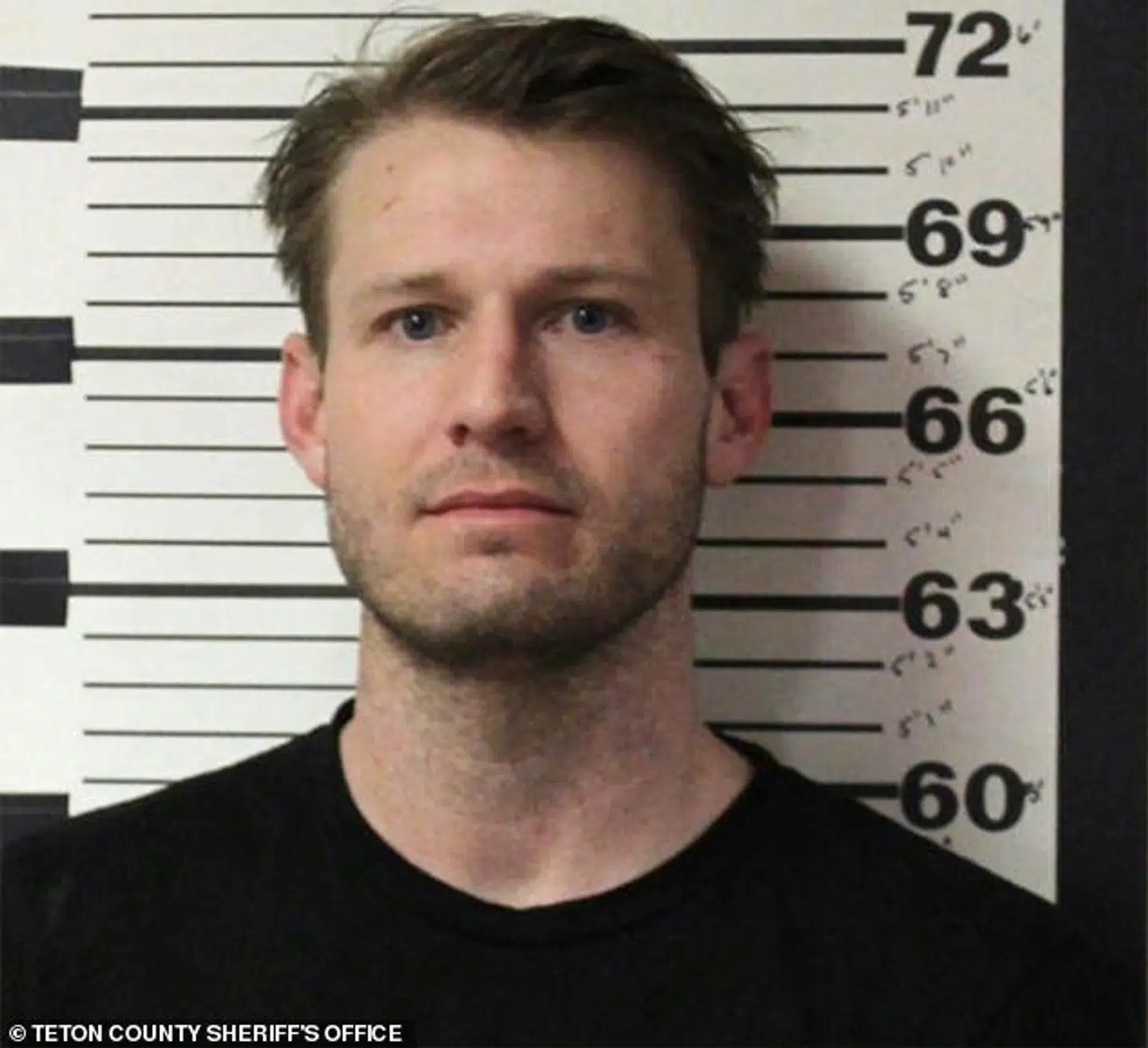 Brian Hickerson skal i fængsel for vold mod skuespillerinden. (Foto: Teton County Sheriff's Office)