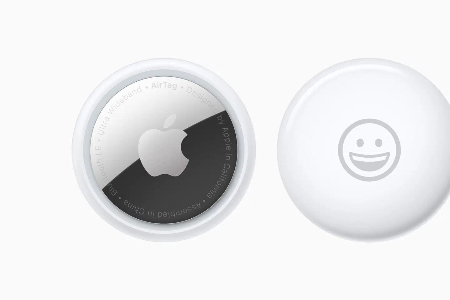 Apples nye AirTag bruger bluetoothteknologi til at hjælpe kunder med at finde deres nøgler og pung. Apple Inc. Handout/Ritzau Scanpix