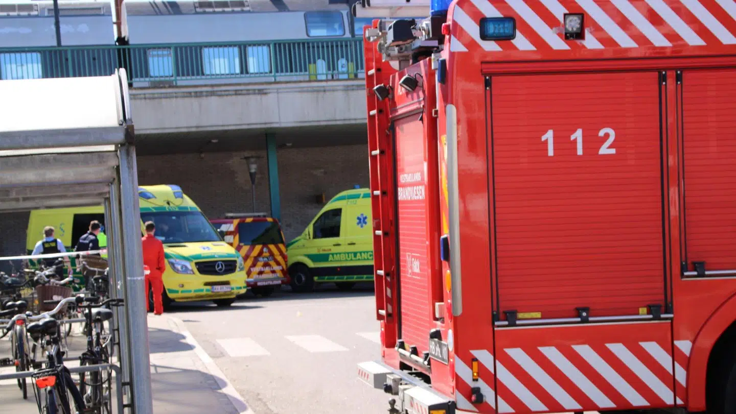 Stationen er afspærret. Foto: Presse-fotos.dk