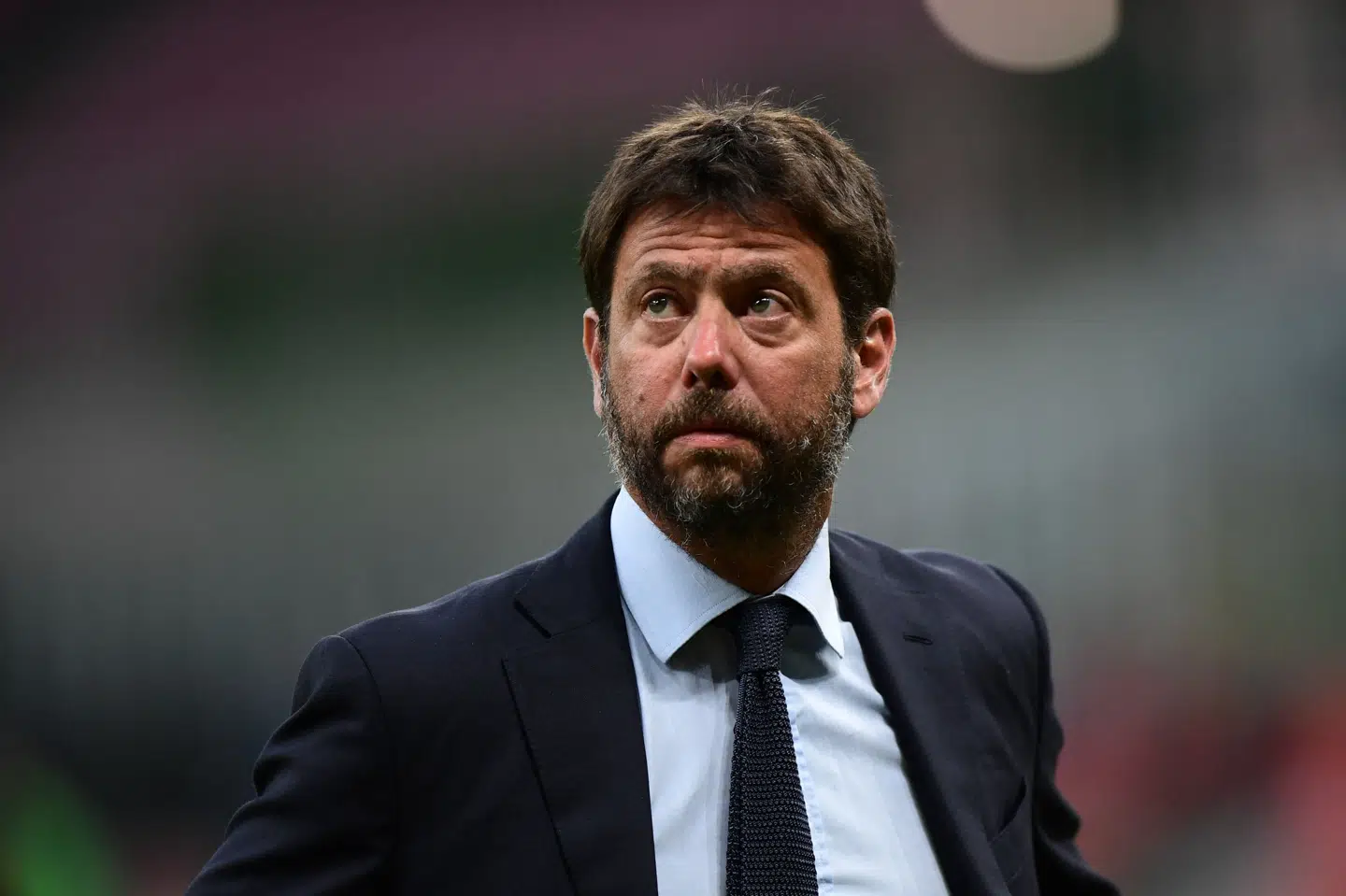 Juventus-formand Andrea Agnelli er ny vicepræsident i udbryderligaen European Super League, der blev præsenteret kort efter midnat natten til mandag. Ligaen bliver mandag mødt med stor kritik fra flere sider. (Arkivfoto). Miguel Medina/Ritzau Scanpix