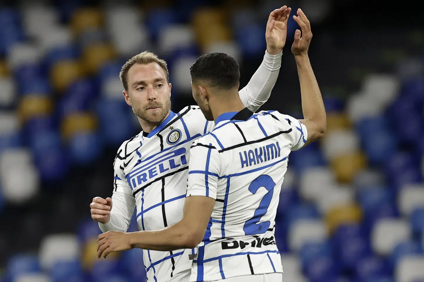 Christian Eriksen var på pletten med en scoring, da Inter mødte Napoli søndag aften. Ciro De Luca/Reuters