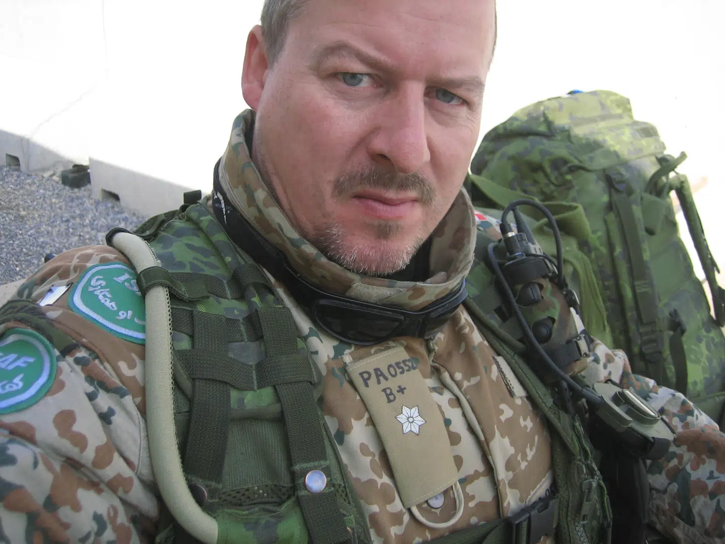 René Pamperin i aktion i Afghanistan. Privatfoto