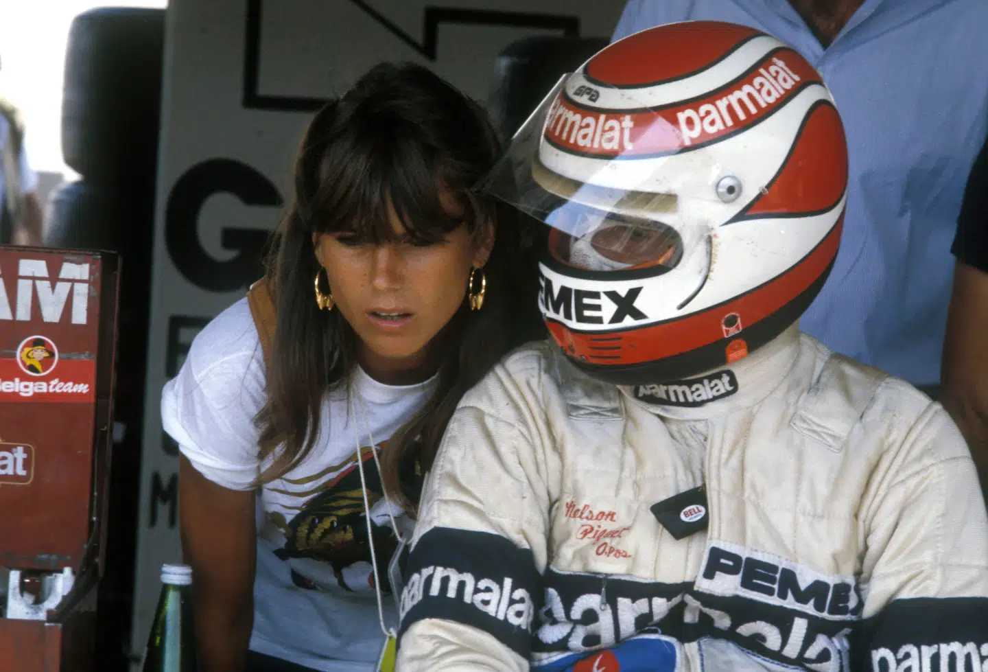 Max Verstappens 'svigermor' Sylvia danner i mange år par med den tredobbelte verdensmester Nelson Piquet