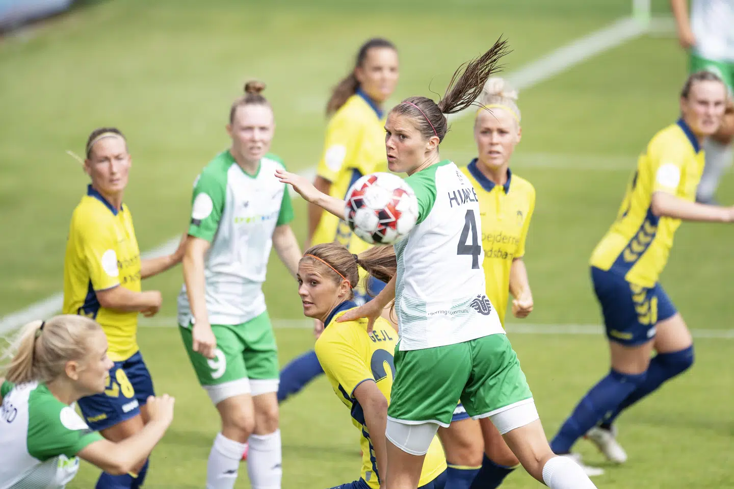 Det bliver stort set umuligt for Fortuna Hjørring at genvinde mesterskabet i landets bedste række på kvindesiden, efter at nordjyderne lørdag tabte 1-4 til Brøndby. (Arkivfoto) Bo Amstrup/Ritzau Scanpix