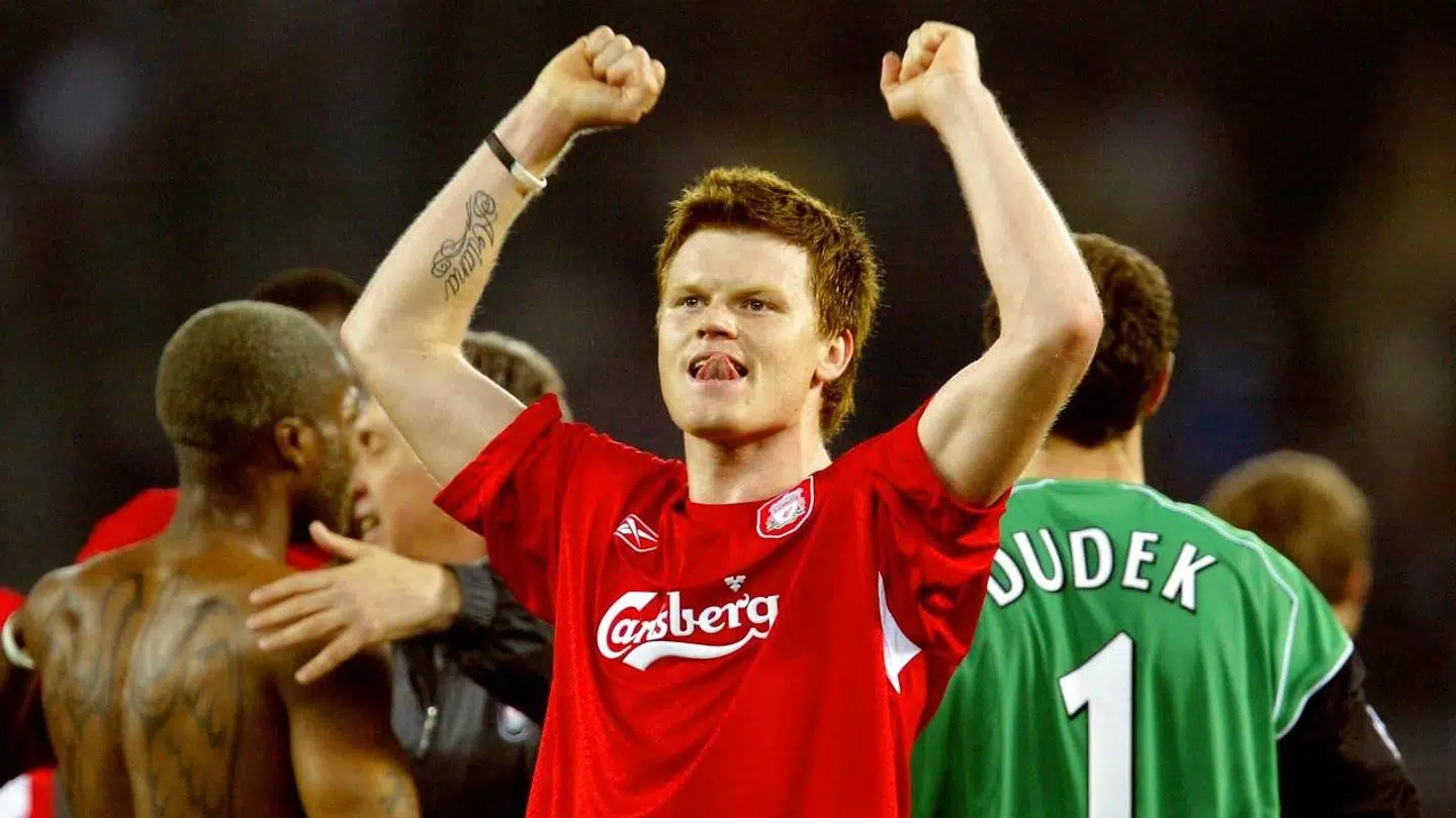 John Arne Riise tilbage i 2005, da han spillede for Liverpool.